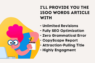 write 1500 words article with SEO optimization