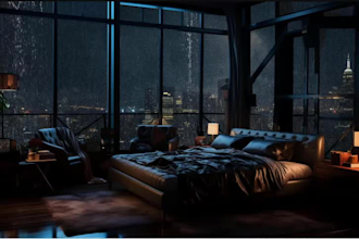 make cozy room raining video and youtube channel for you