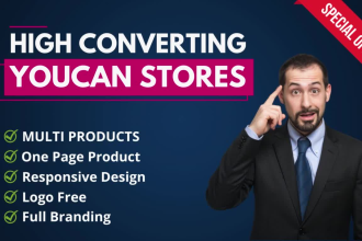 create a high converting arabic landing page,youcan store,cod network affiliate