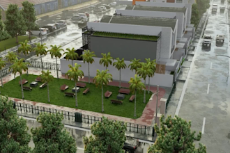 do 3d architecture exterior, landscape photorealistic 3d animation