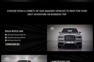 create a professional car rental website