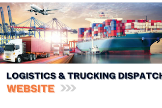 design website for logistics trucking dispatch freight broker cargo moving 3pl