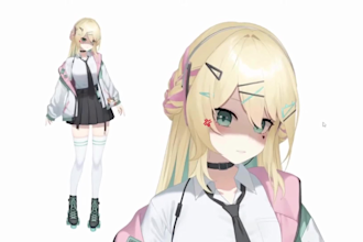 rig live2d model vtuber model streaming model anime character twitch kick model