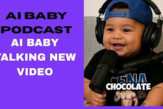 create ai baby podcasts, viral baby videos, news and reels