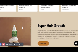 design hair growth product website hair care hair growth store hair treatment