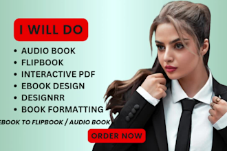 design audiobook, flipbook, convert ebook to flipbook audiobook pdf in designrr