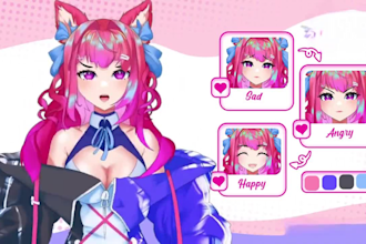 design live2d vtuber modelling, 2d vtuber rigging, live2d character