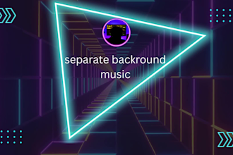 professionally separate background music super fast