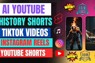 create ai youtube history shorts,ai history reels,ai history videos,ai history