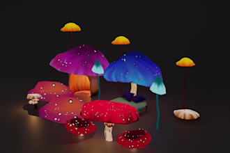 make 3d stylized props for you