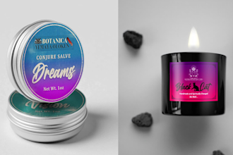 create candles soap label or sticker design