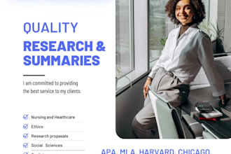 write quality research and summaries in apa mla and harvard