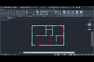 make 2d and 3d floor plans, mechanical parts with autocad