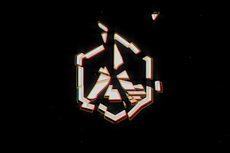 make futuristic, scifi, glitch, high tech logo animation