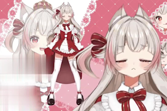design and rig live2d model live 2d vtuber model live2d vtuber model vtube anime