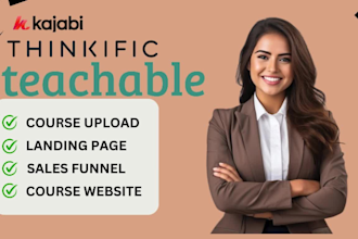 kajabi website design kajabi sales funnel thinkific teachable podia