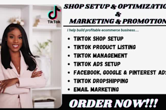setup tiktok shop dropshipping tiktok shop sales shopify tiktok marketing ads