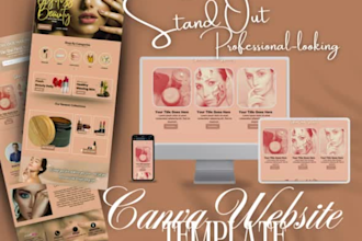 design a customizable website template in canva