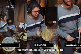 record percussion instruments helping to tell your story