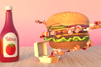 create exceptional 3d cgi animations, 3d cgi food animations, vfx animations