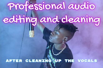 clean, edit, fix and convert your audio file
