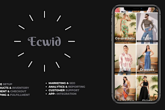build ecommerce store online shop, webshop in shopify square wix squarespace wp