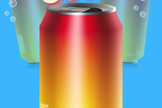 do energy drinks, soda, beer  can label design and 3d mockup