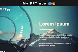design powerpoint presentation of pitch deck slides and lectures