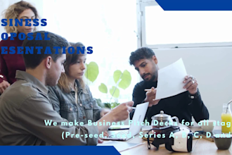 write content and design an investor pitch deck and PPT presentation