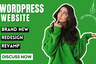 build wordpress website design and website development