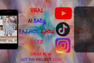 create a stunning viral ai baby fashion show video, ai baby videos