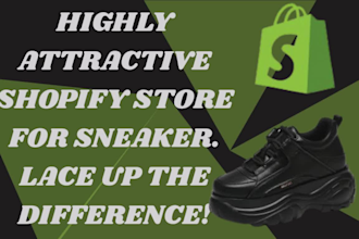 design a highly converting shopify sneakers store