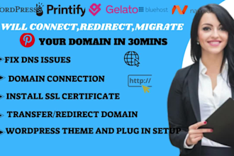 fix ,connect, transfer domain, migrate website of hostinger bluehost godaddy etc
