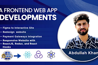 develop a modern frontend web app with reactjs, redux