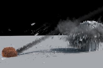create cinematic fire, smoke, and explosion fx for your project