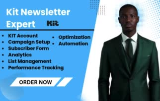 convert kit account setup, kit newsletter, email templates, campaign landing pag