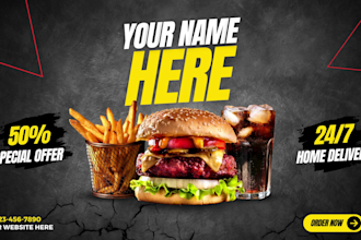 design food menu, pizza menu, burger poster, restaurant menu