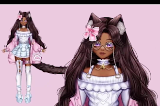 draw and rig live2d vtuber model 2d vtuber model, 2d vtuber avatar vtuber anime