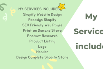 build an automated shopify dropshiping store, shopify design website redesign