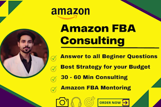 be your amazon fba consultant or amazon fba mentor or amazon fba coach