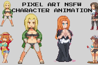 make pixel nsfw art character animation sprite sheet game character rpg maker