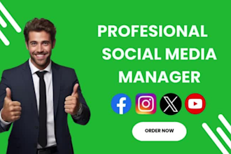 be your social media manager content creator instagram marketing, linkedin