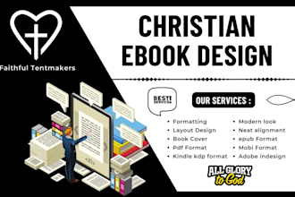 design christian ebook with formatting typesetting layout and cover