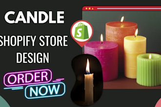 develop a stunning private label candle shopify store scented candle website