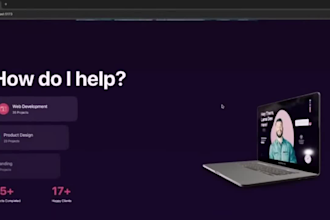 build unbouncce 3d portfolio or landing page with three js