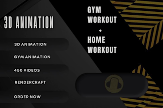 create workout animations videos about  fitness and bodybuilding