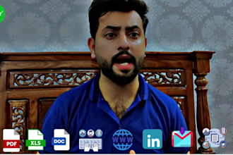 do excel data entry, web research, copy paste, typing, PDF to excel, email find