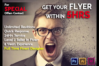 design professional flyers and posters within 5 hours