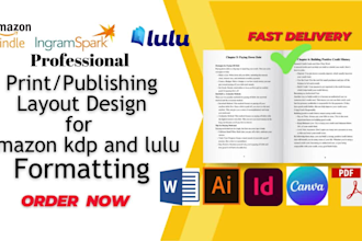 typesetting edit format book layout for print publish on amazon lulu ingram spar