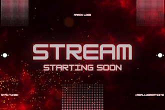 design twitch logo, stream animated overlay kick or twitch stream package panels